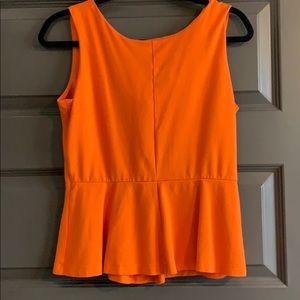 Orange peplum top